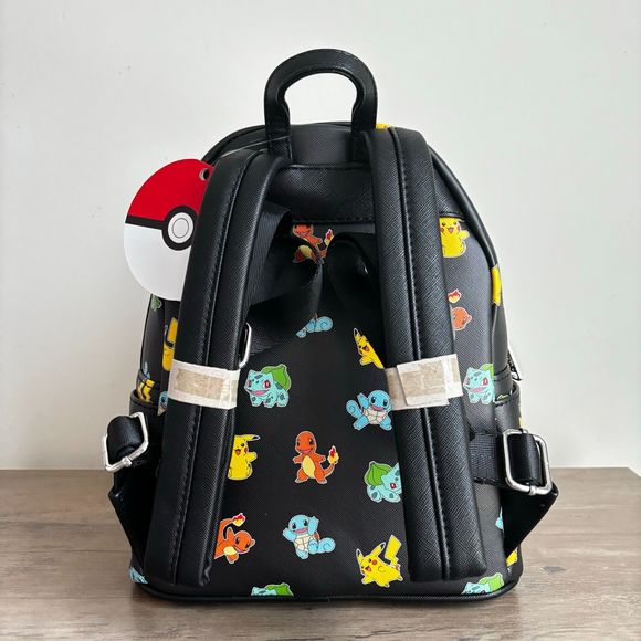 Loungefly x Pokemon Starters Mini Backpack Black - Picture 2 of 11